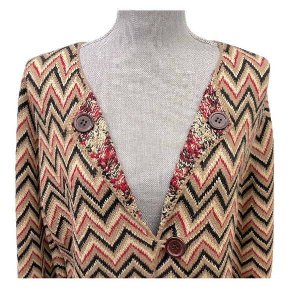 David Brooks Cardigan Sweater. Chevron One Button Hippie Earthy
Cottagecore M - Picture 5 of 12